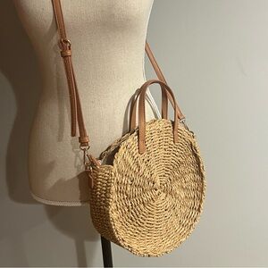 NWOT Lauren Conrad • wicker/rattan sphere purse